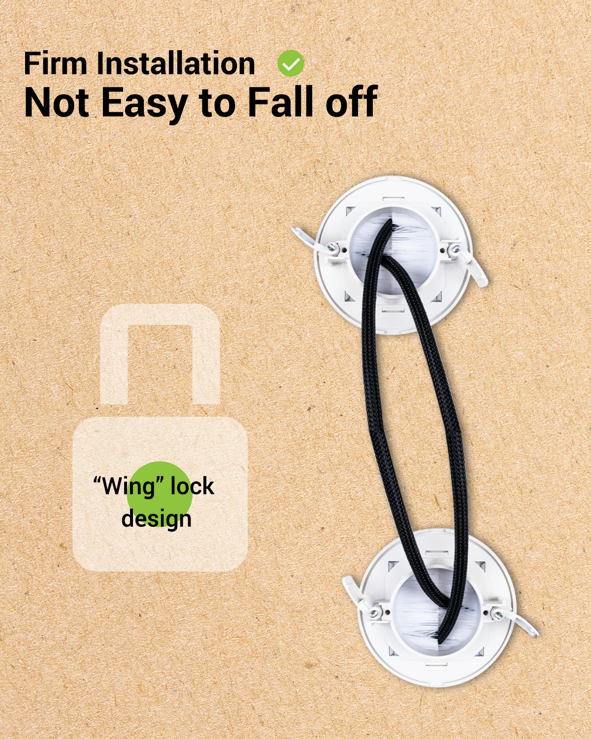 LEENUE Slim Round in Wall Cable Management Kit