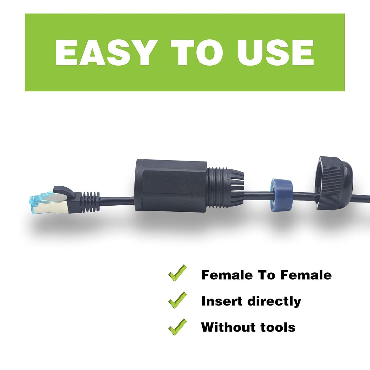 IP68 Cat6 RJ45 Waterproof Couple