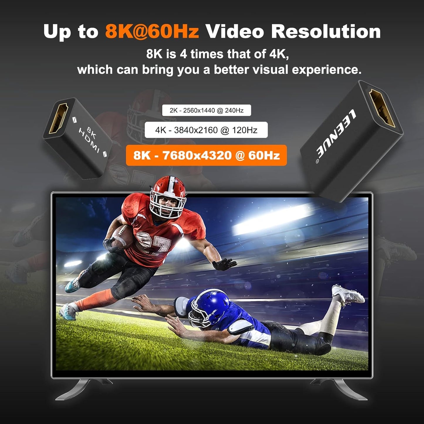 LEENUE HDMI Coupler 8K, Female to Female 2.1 HDMI Adapter