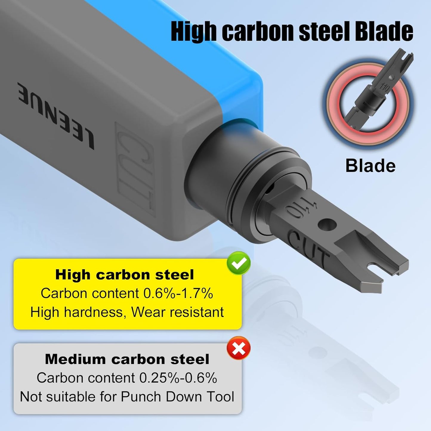 LEENUE 110 Ethernet Keystone Punch Down Tool