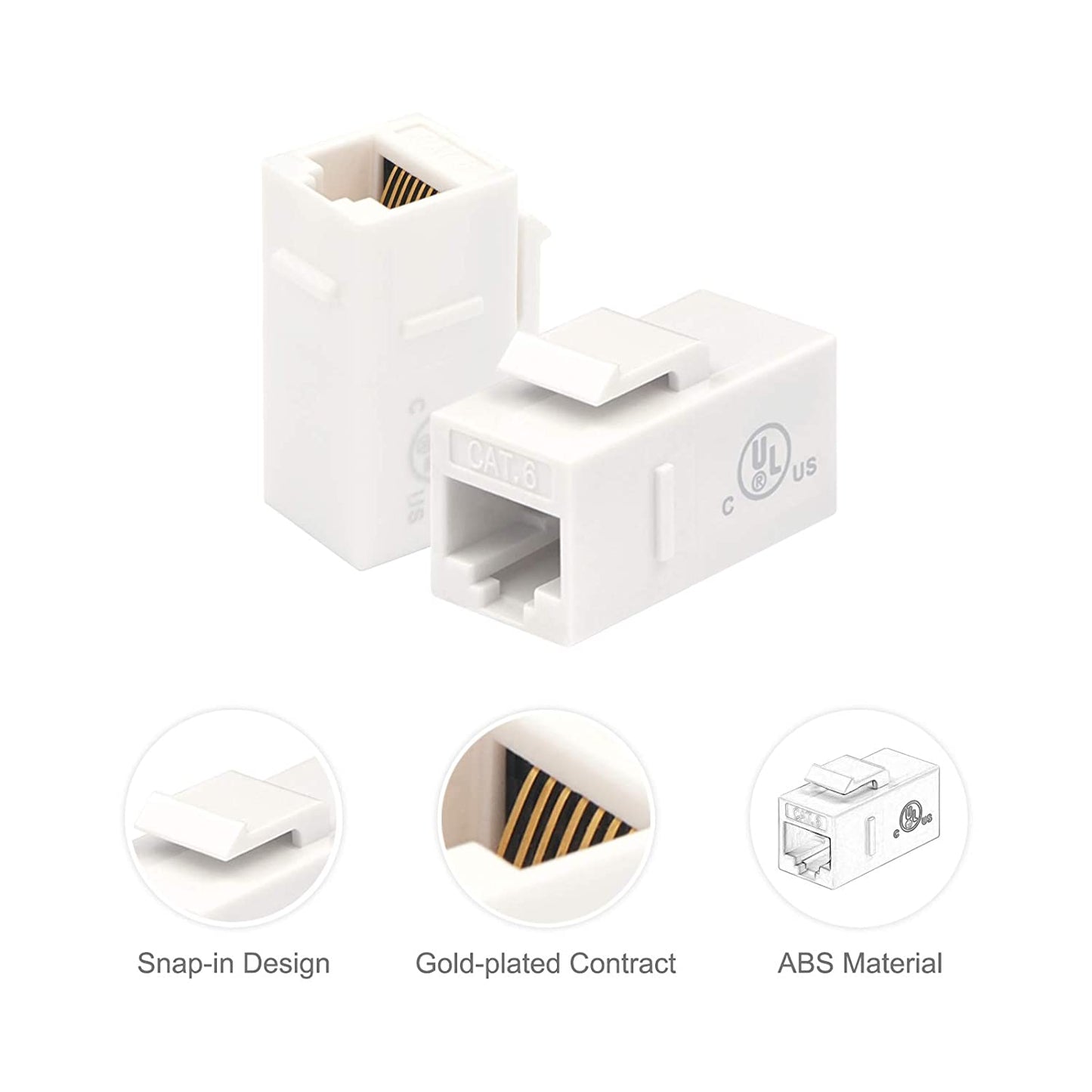 Cat6 Keystone RJ45 Couplers