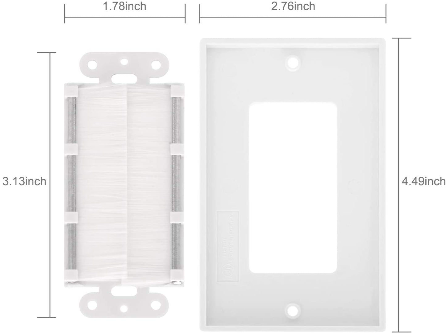 Single Gang Brush Wall Plate