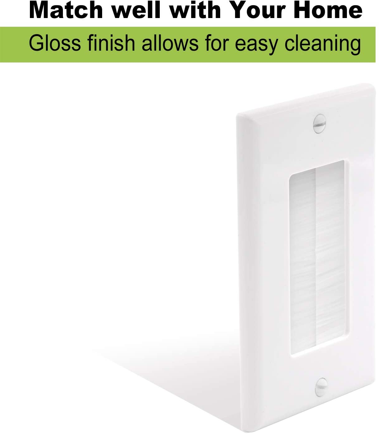 Single Gang Brush Wall Plate