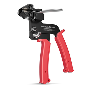 LEENUE Metal Zip Tie Tool, Heavy Duty Zip Tie Cutter, Fasten and Cut Stainless Steel Cable Ties