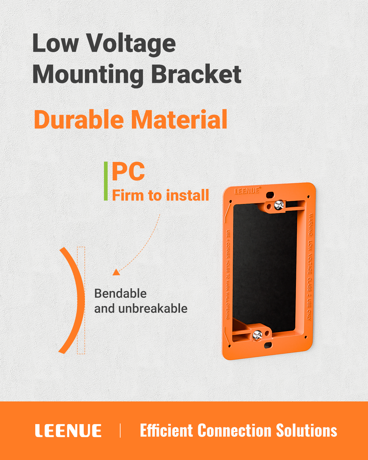  Low Voltage Mounting Bracket 1 Gang