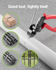LEENUE Metal Zip Tie Tool, Heavy Duty Zip Tie Cutter, Fasten and Cut Stainless Steel Cable Ties