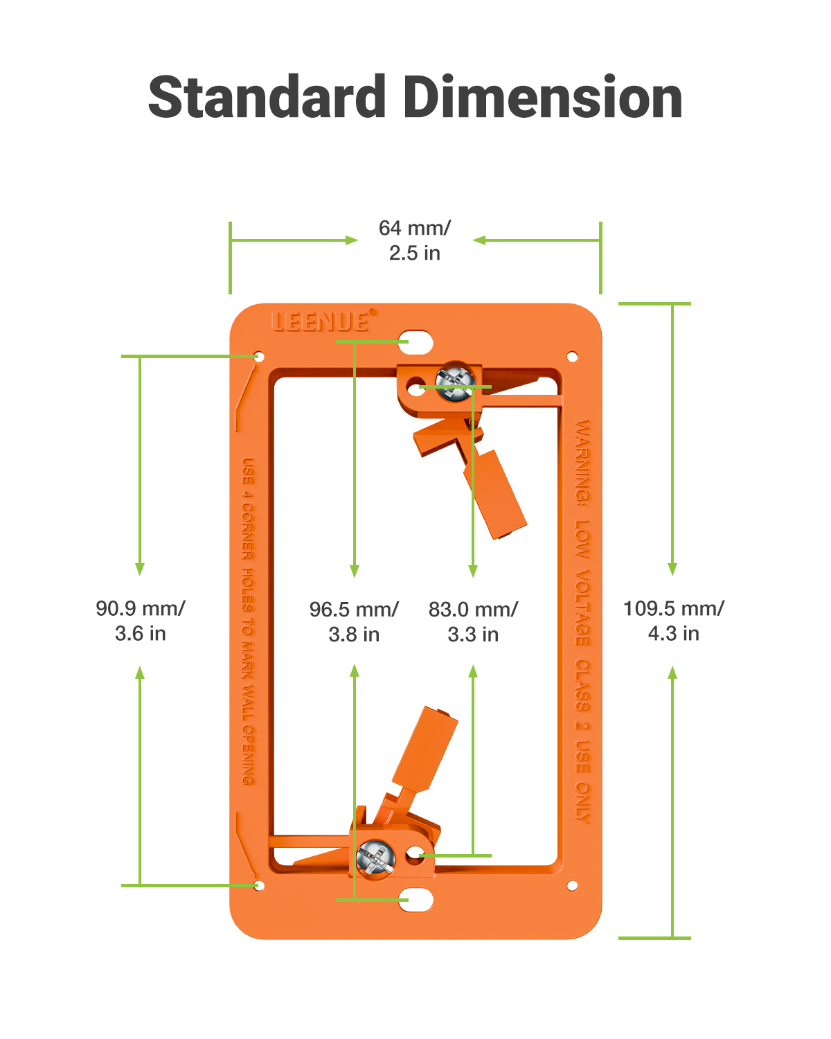  Low Voltage Mounting Bracket 1 Gang