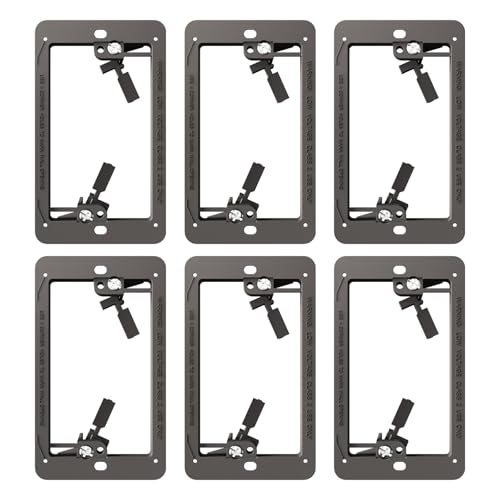 LEENUE Low Voltage Mounting Bracket 1 Gang for Ethernet Wall Plate, Orange, 6 Pack