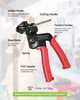 LEENUE Metal Zip Tie Tool, Heavy Duty Zip Tie Cutter, Fasten and Cut Stainless Steel Cable Ties
