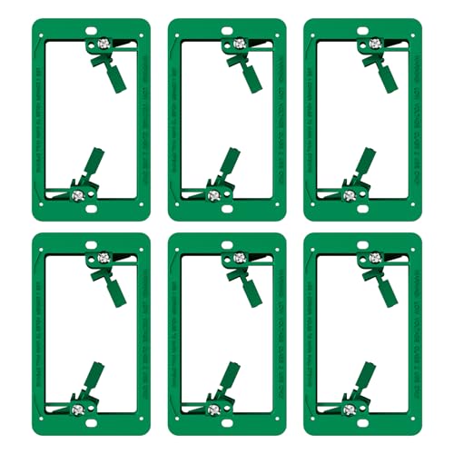 LEENUE Low Voltage Mounting Bracket 1 Gang for Ethernet Wall Plate, Orange, 6 Pack