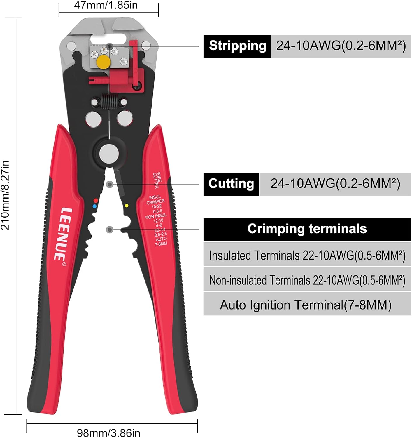 Self Adjusting Wire Stripper 3 in 1