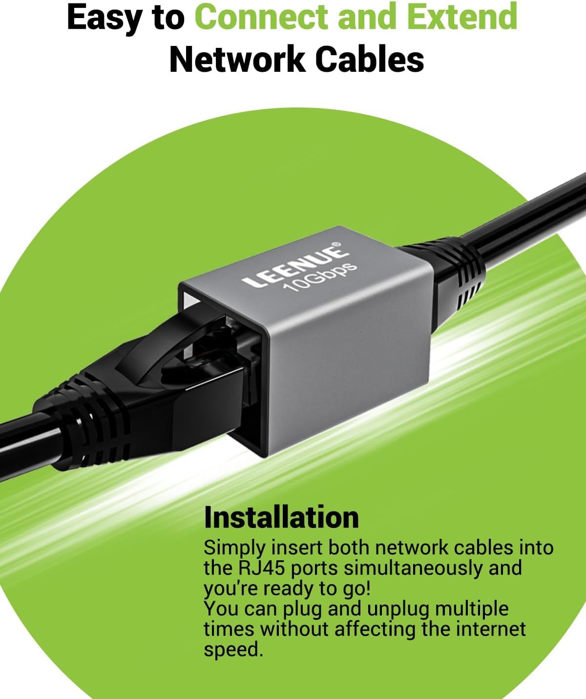 LEENUE Ethernet Coupler Female to Female