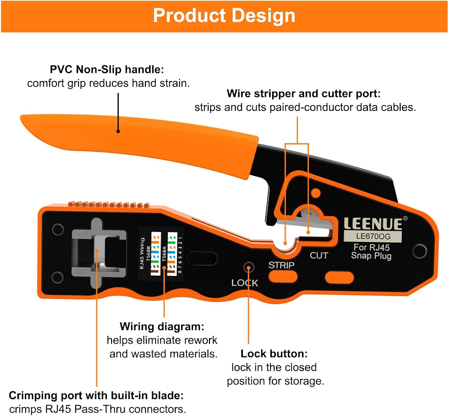 RJ45 All-in-one Cable Stripper Cutter Tool