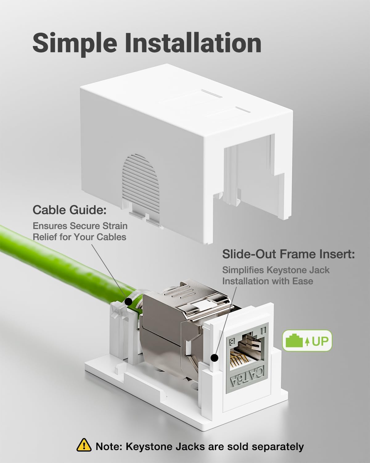 LEENUE UTP 1-Port Keystone Jack Surface Mount Box