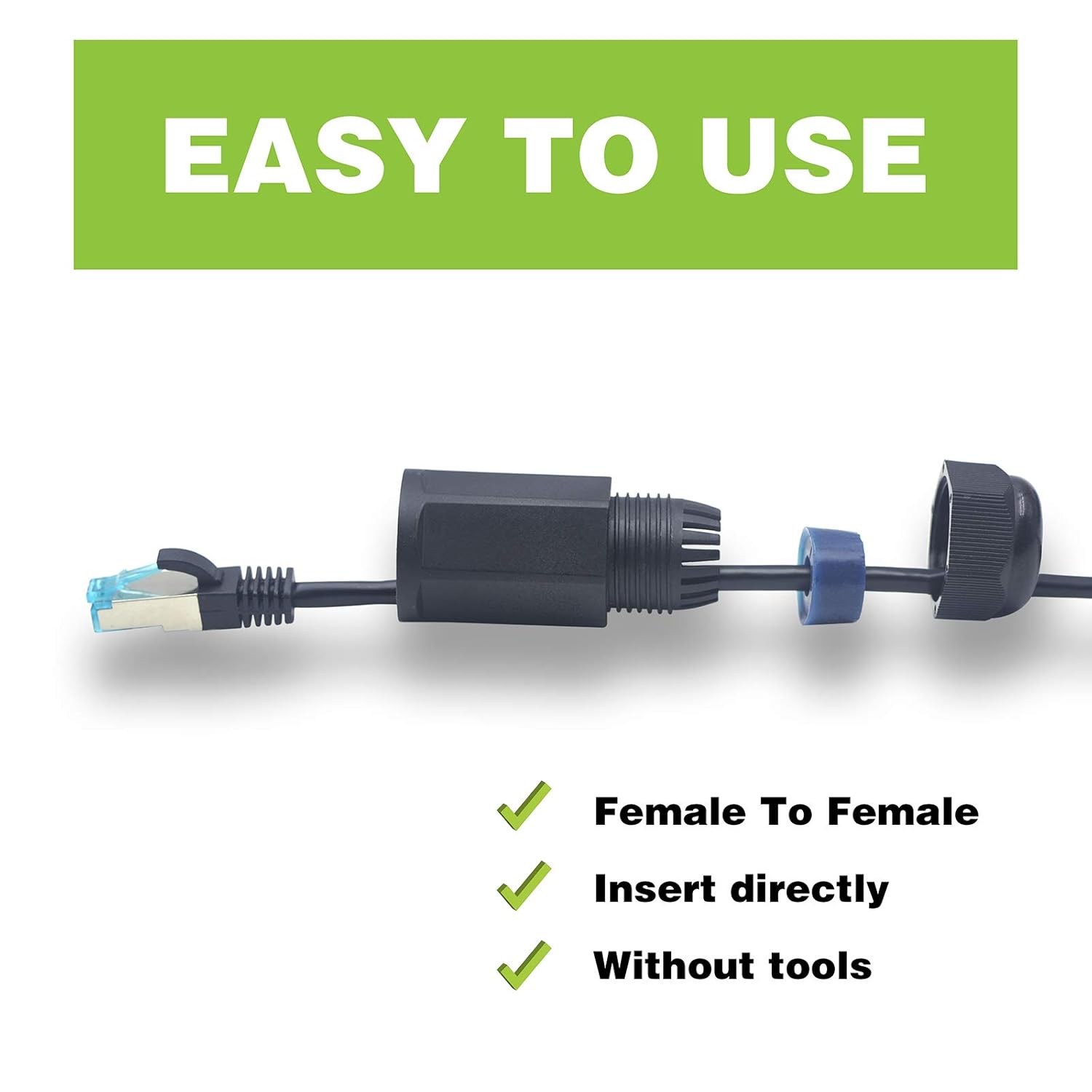 IP68 Cat6 RJ45 Waterproof Couple