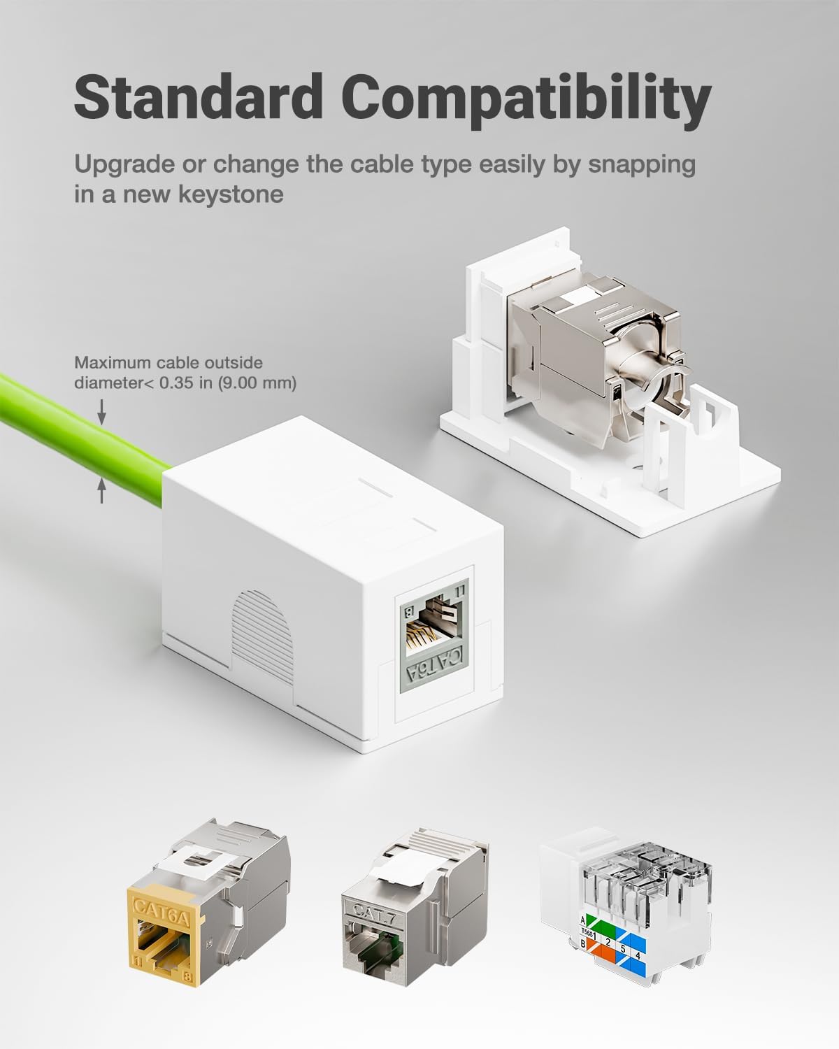 LEENUE UTP 1-Port Keystone Jack Surface Mount Box
