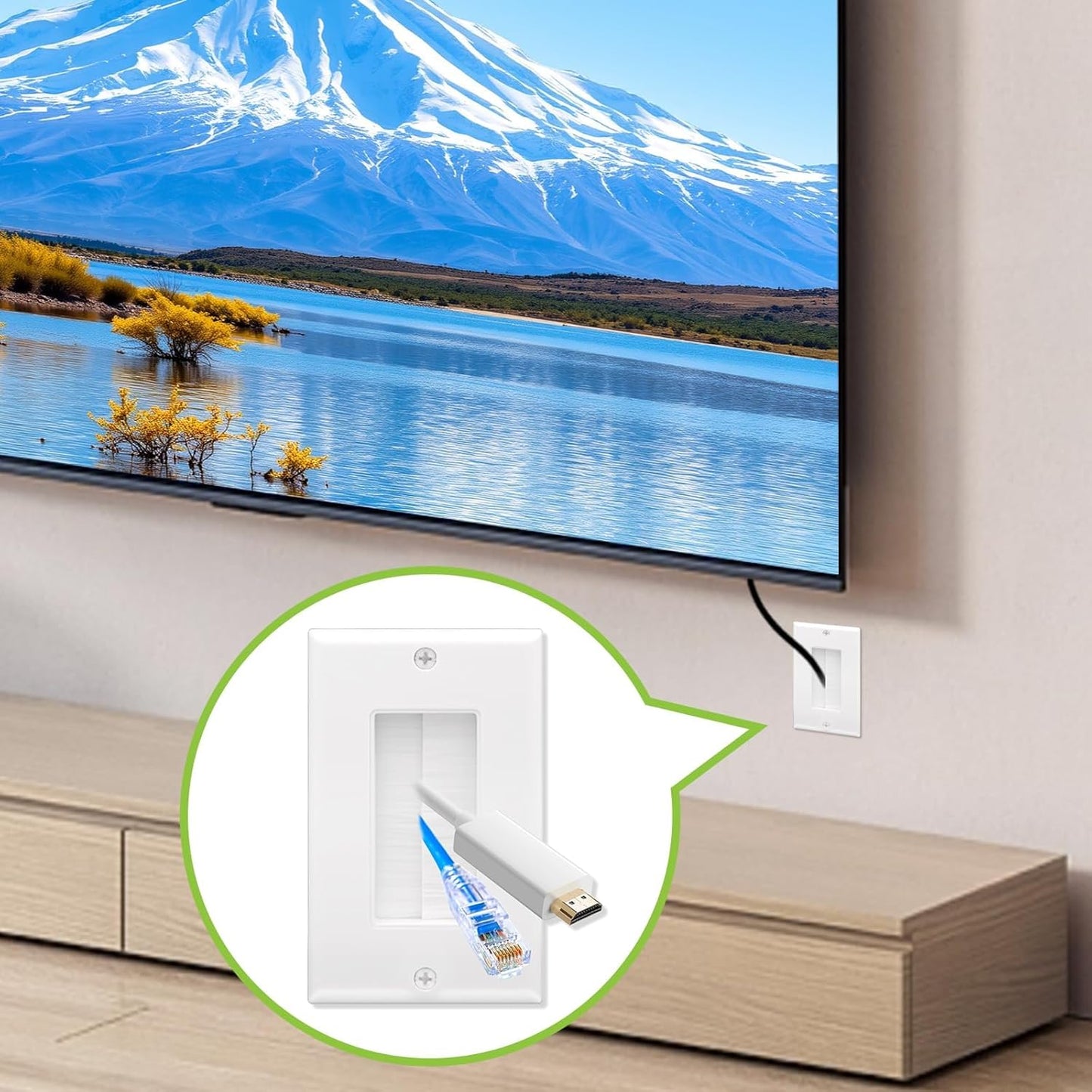 LEENUE Brush Wall Plate