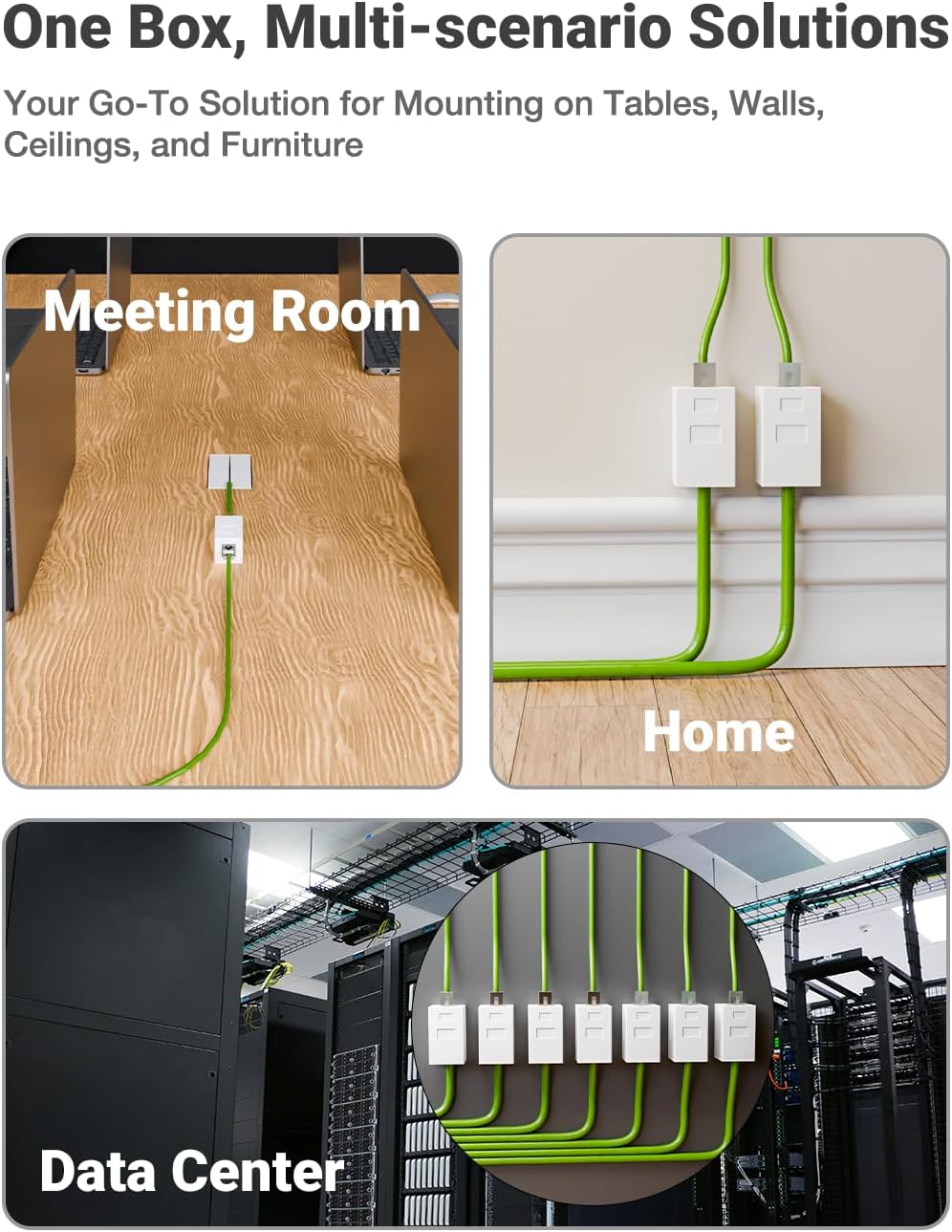 LEENUE UTP 1-Port Keystone Jack Surface Mount Box