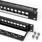 LEENUE 1U Cat6 24 Port Blank Keystone Patch Panel