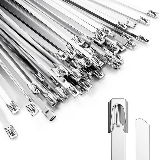 LEENUE Metal Zip Ties 11.8 Inch