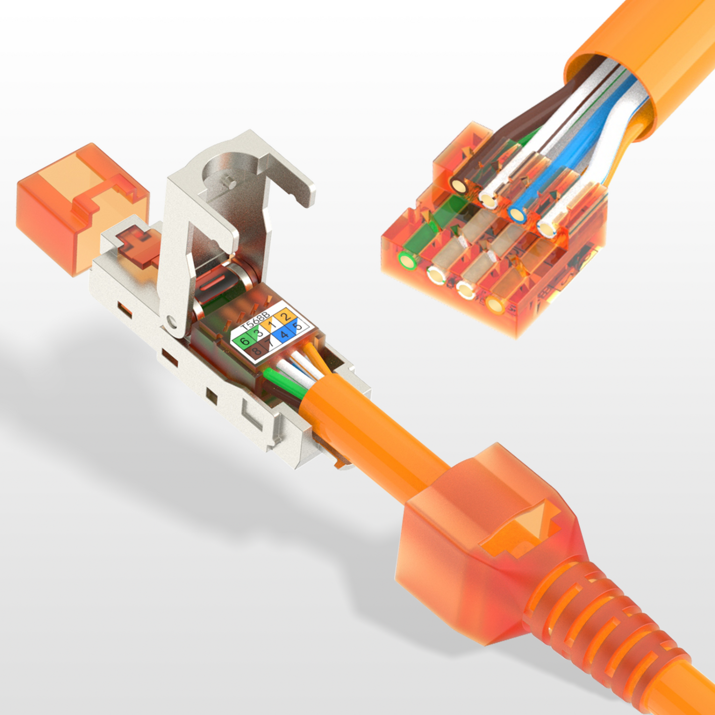 LEENUE RJ45 Cat7 Toolless Shielded Connector