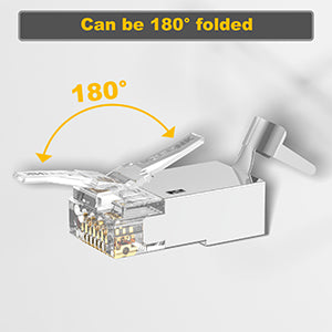 LEENUE RJ45 Pass Through CAT7 Connectors with Strain Relief Boots 30-Pack