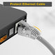 LEENUE RJ45 Pass Through CAT7 Connectors with Strain Relief Boots 30-Pack