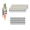 LEENUE RJ45 Pass Through CAT7 Connectors with Strain Relief Boots 30-Pack