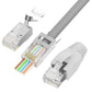 LEENUE RJ45 Pass Through CAT7 Connectors with Strain Relief Boots 30-Pack