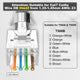LEENUE RJ45 Pass Through CAT7 Connectors with Strain Relief Boots 30-Pack