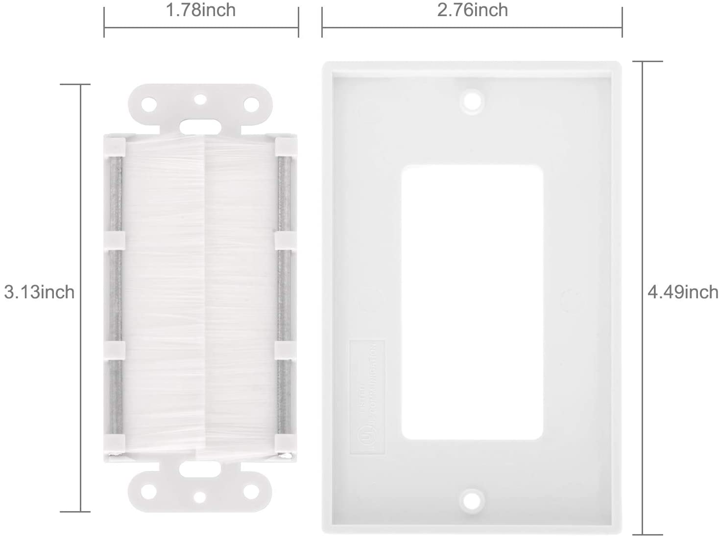 Single Gang Brush Wall Plate