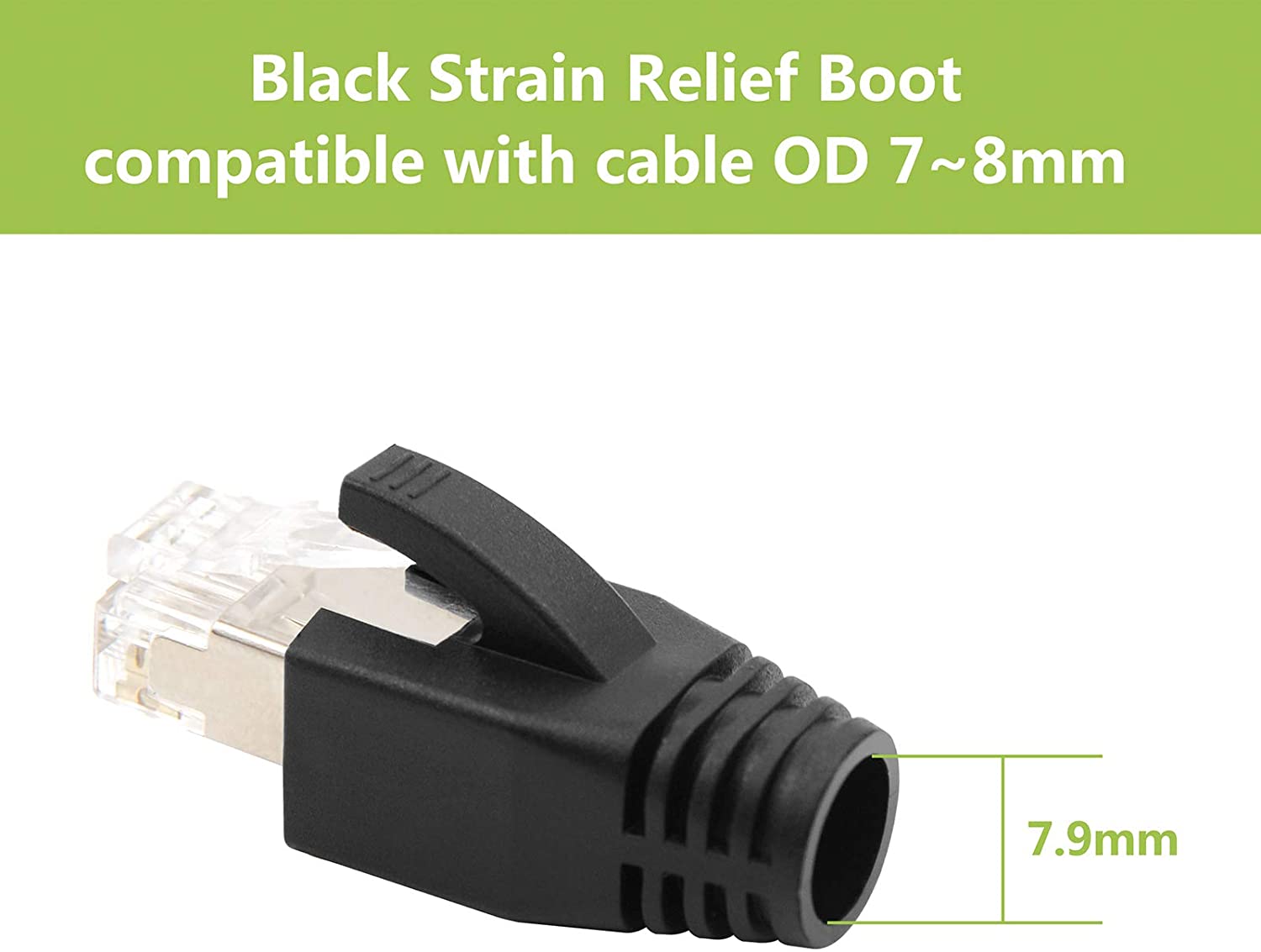 50 Pack Cat7/Cat8 RJ45 Strain Relief Boots - Purple Network Cable Connector Covers