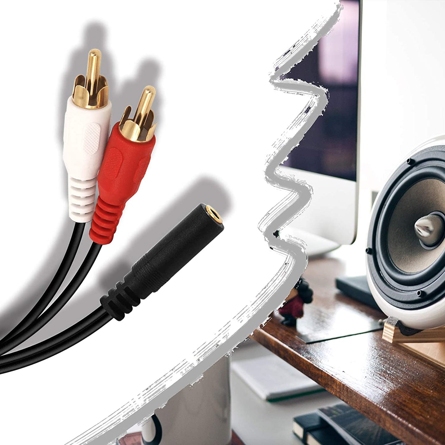AUX to RCA Audio Stereo Cable